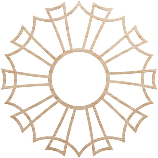 Ekena Millwork Augustus Wood Fretwork Pierced Ceiling Medallion, Alder, 34"OD x 12"ID x 3/8"T CMWP34X34X0375AUAL - main